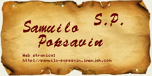 Samuilo Popsavin vizit kartica